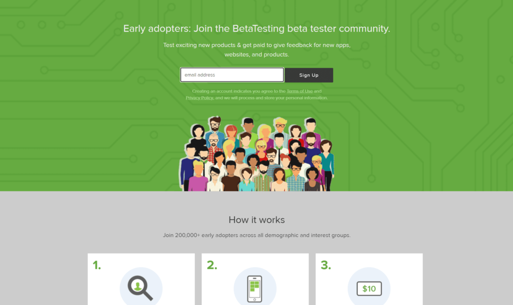 join as beta tester page