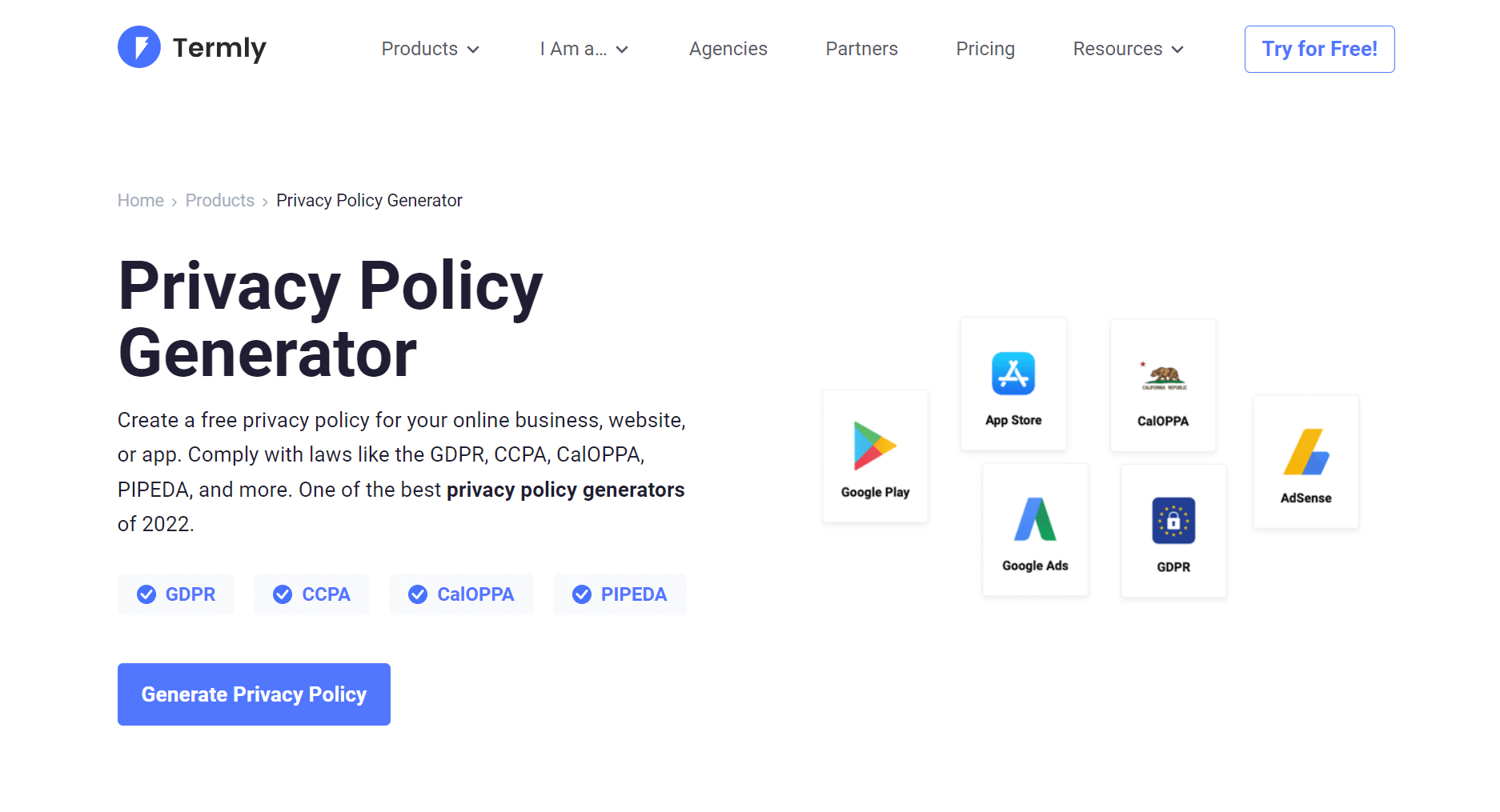 termly privacy policy generator